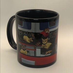 Star Trek: The Original Series Crew Cats Black Mug.